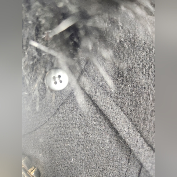 EUC Calvin Klein Textured Black Fitted Coat - Picture 7 of 9